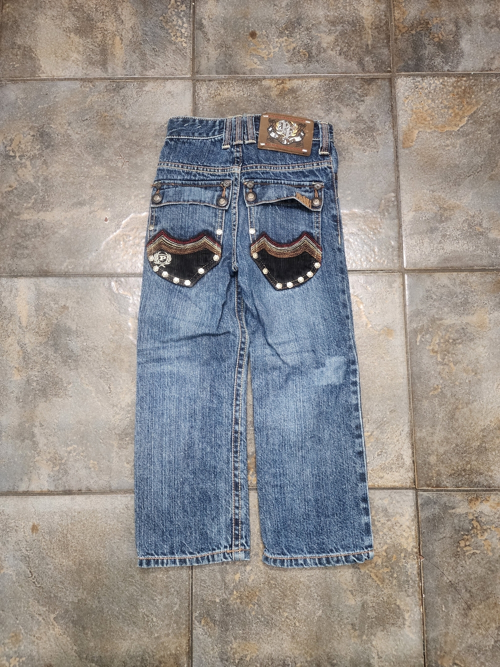Vintage Y2K Phat Farm Boy's 5 22x19 Embroidered Baggy Denim Streetwear Jeans